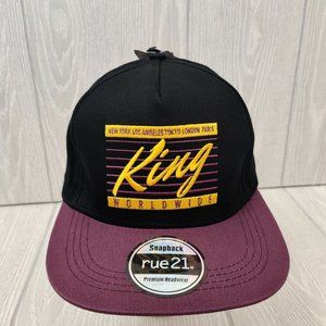 Rue21 "King Worldwide" Embroidered Adjustable Snapback Hat